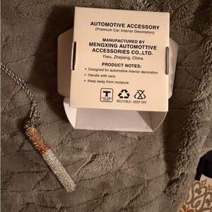 Crystal Rhinestone Car Accessory Necklace - Multicolor